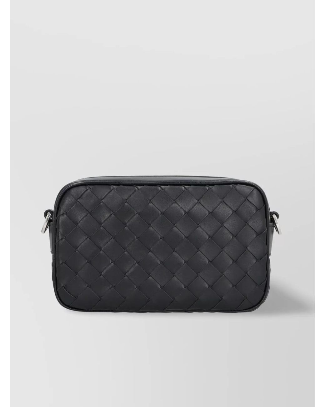 Bottega Veneta Black Leather Mini Messenger Bag for men