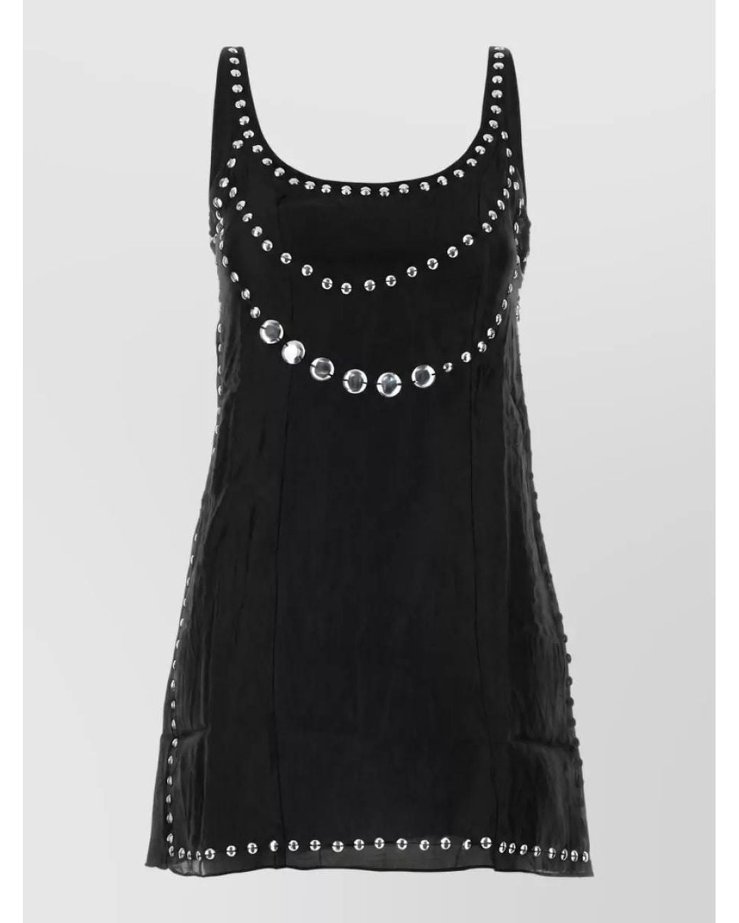 GIMAGUAS Black Silk Mini Dress