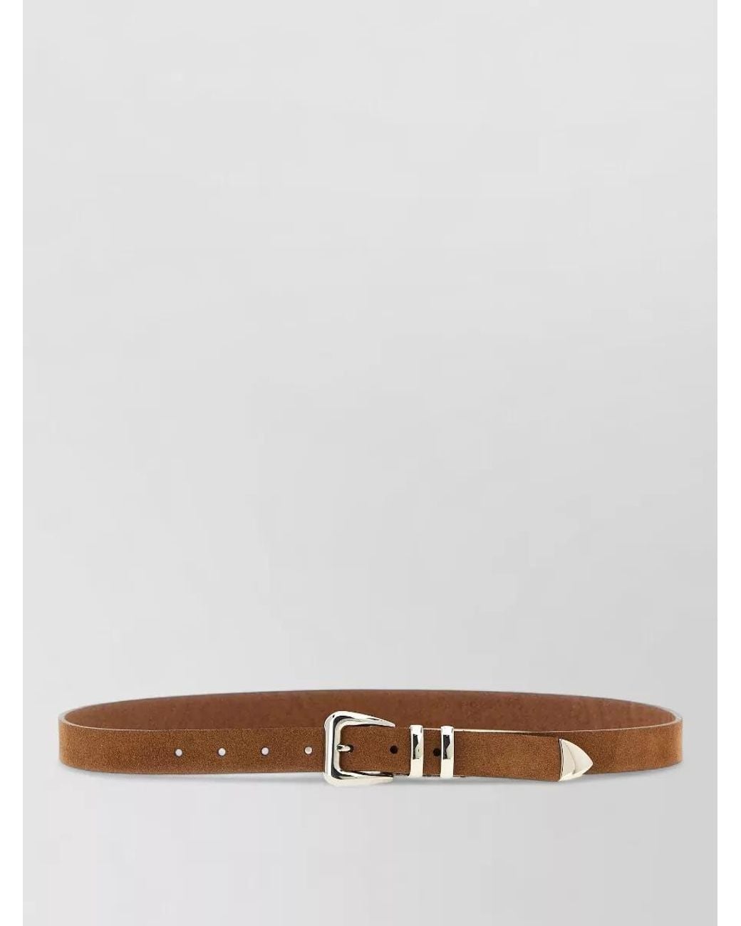 Brunello Cucinelli White Suede Leather Belt for men