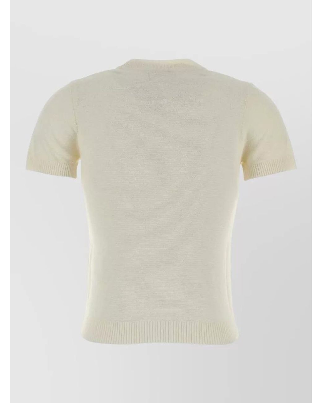 Casablanca Blue Cotton Blend Knitted Top