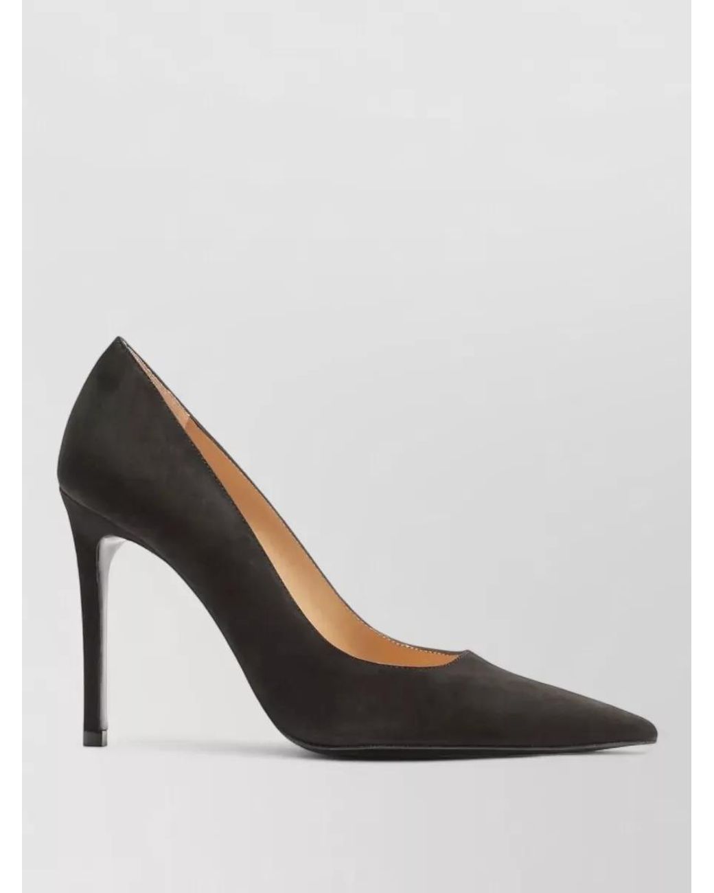 Stuart Weitzman Black Calf Suede Leather Pumps