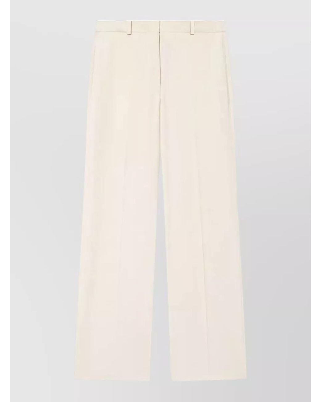 Isabel Marant Natural Silk Pleated Wide-Leg Trousers