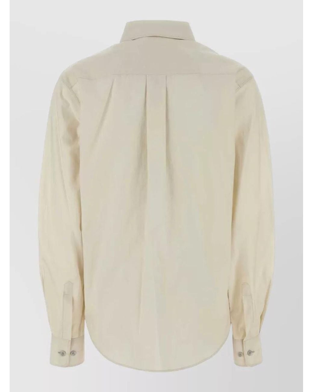 Lemaire Natural Silk Cotton Poplin Shirt for men