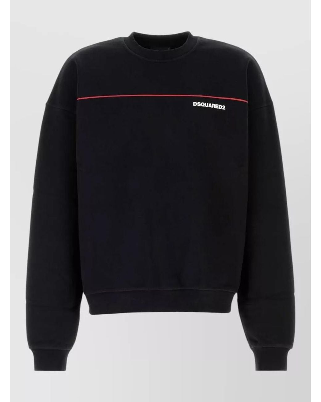 DSquared² Blue Logo-Print Cotton Crew-Neck Sweatshirt for men
