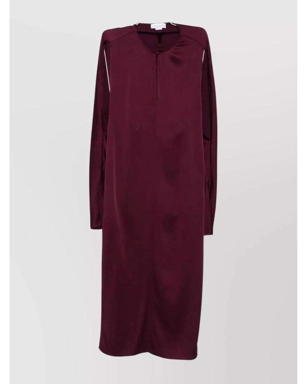 Stella McCartney Purple Satin Cutout Midi Dress