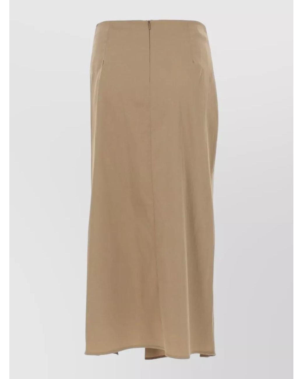 Max Mara Natural Draped Midi Skirt