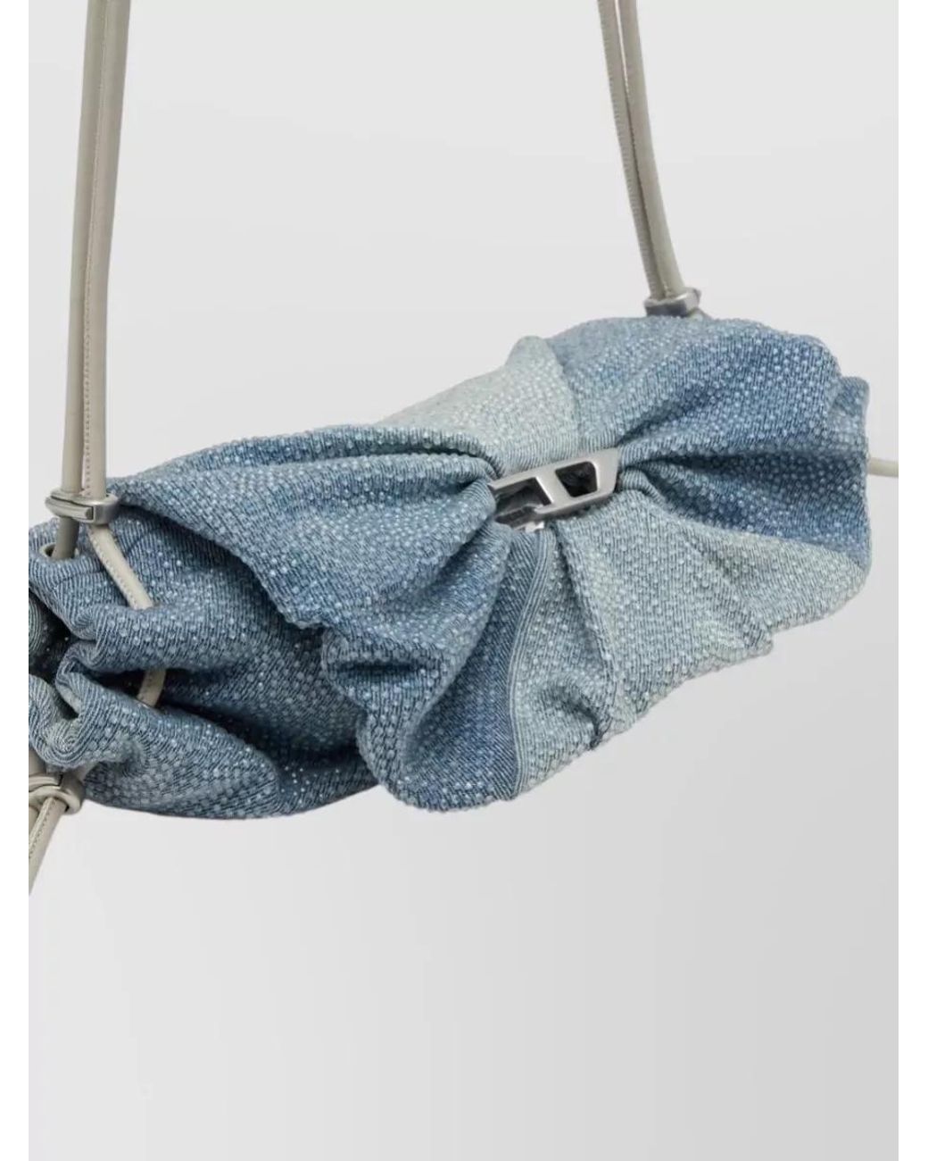 DIESEL Blue Scrunch-D Small Denim Bucket Bag