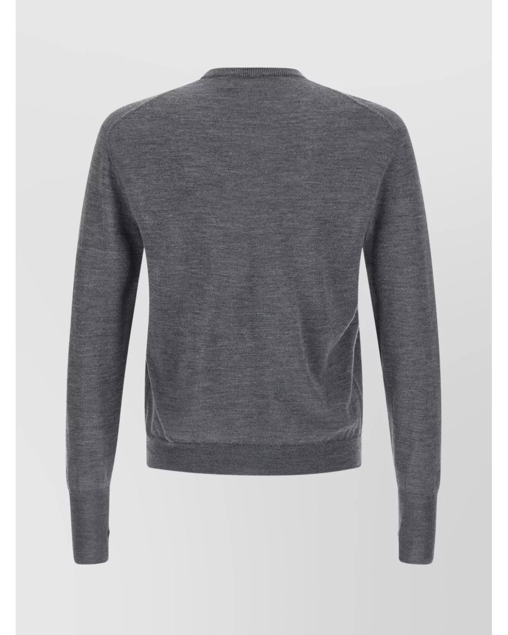 Ma'ry'ya Gray Silk Cashmere Fine-Knit Jumper for men