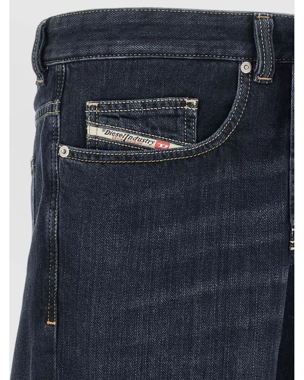 DIESEL Blue 2001 D-Macro Low-Rise Wide-Leg Straight-Leg Jeans for men