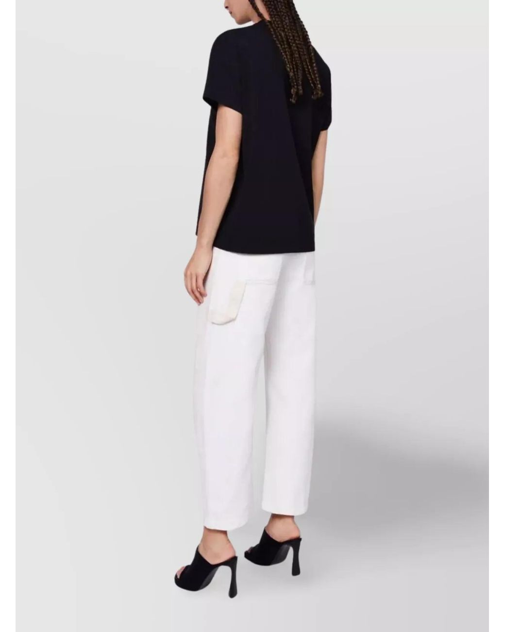 Stella McCartney Black Logo Print Cotton Oversize T-Shirt