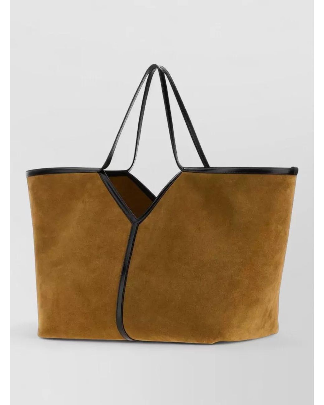 Saint Laurent Brown Y Suede Leather Tote Bag