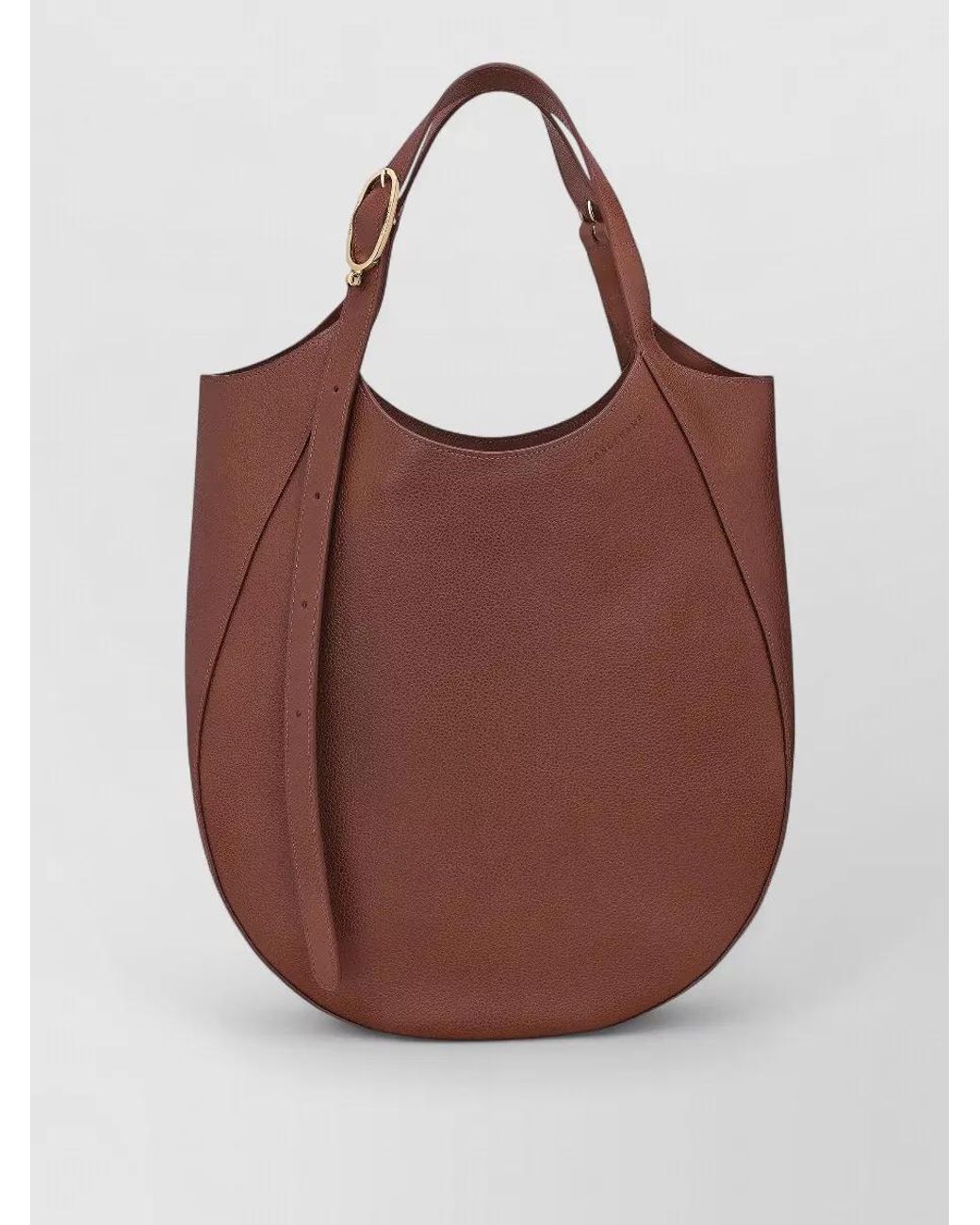 Longchamp Brown Leather Xl Shopper Bag