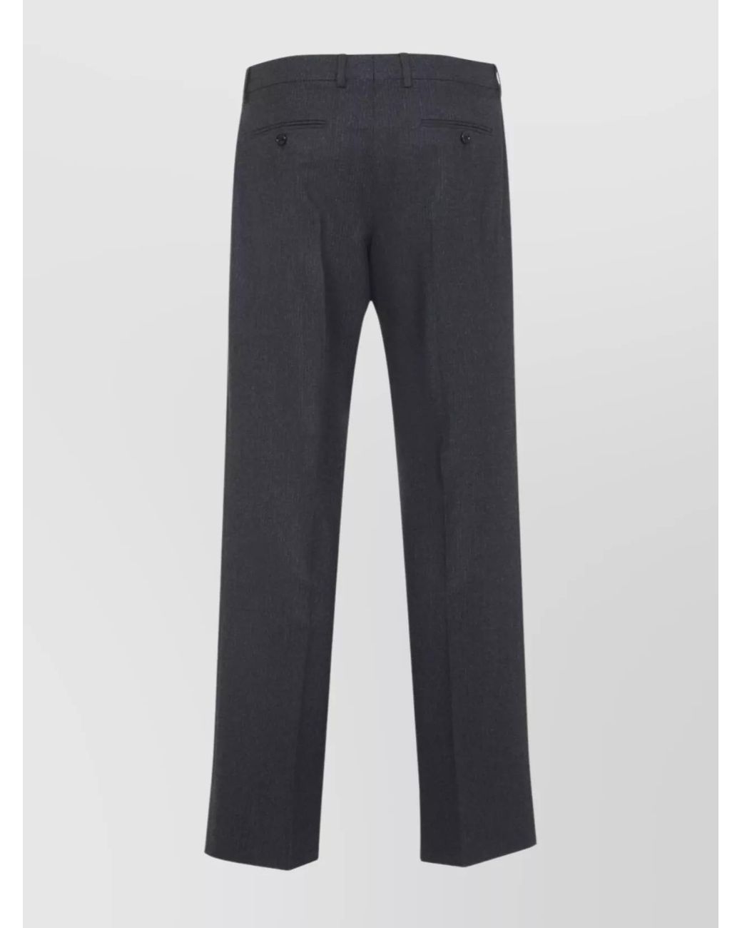 Céline Blue Wool Pinstriped Low-Rise Flared Trousers for men