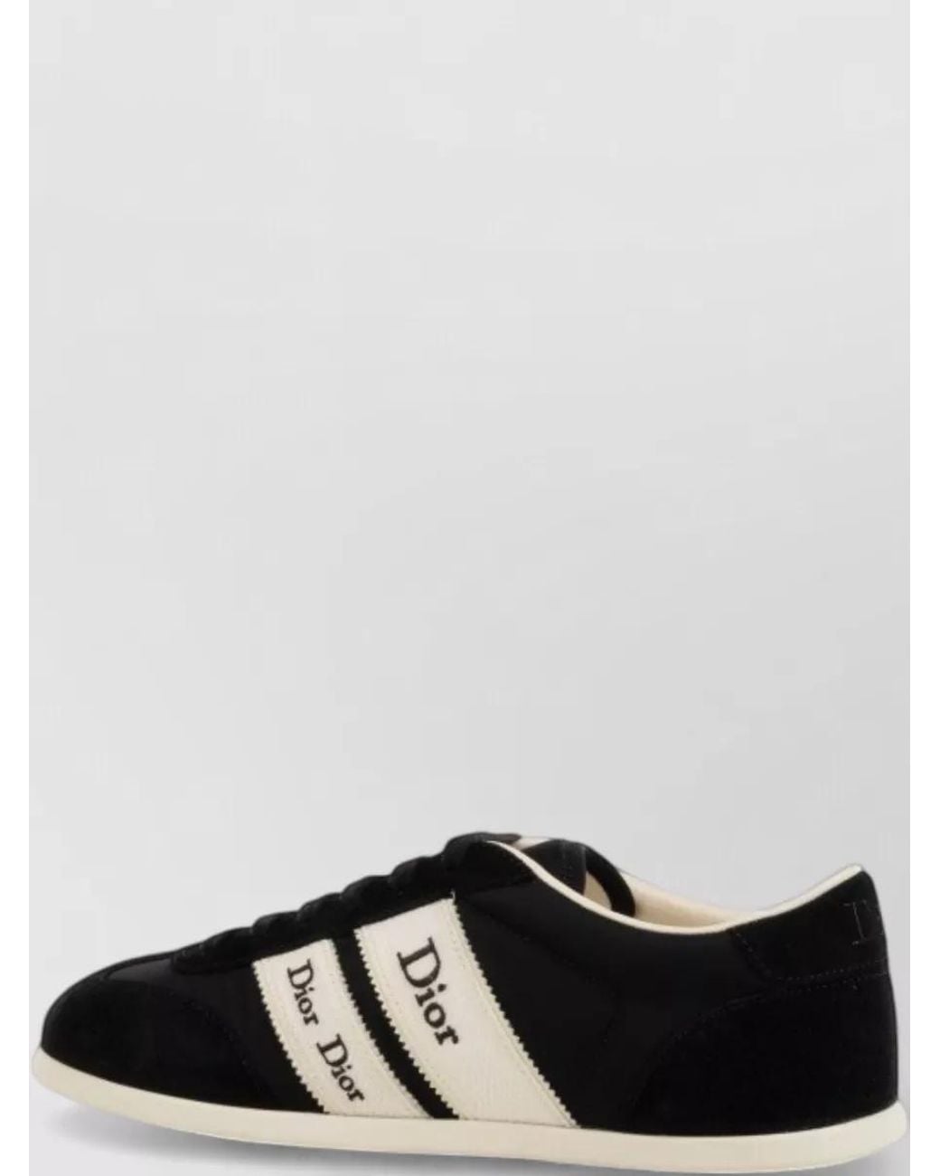 Dior Black Leather Lace-Up Sneakers