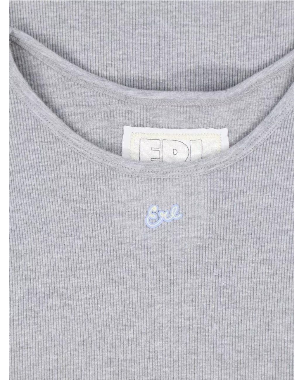 ERL Gray Sleeveless Tank Top for men