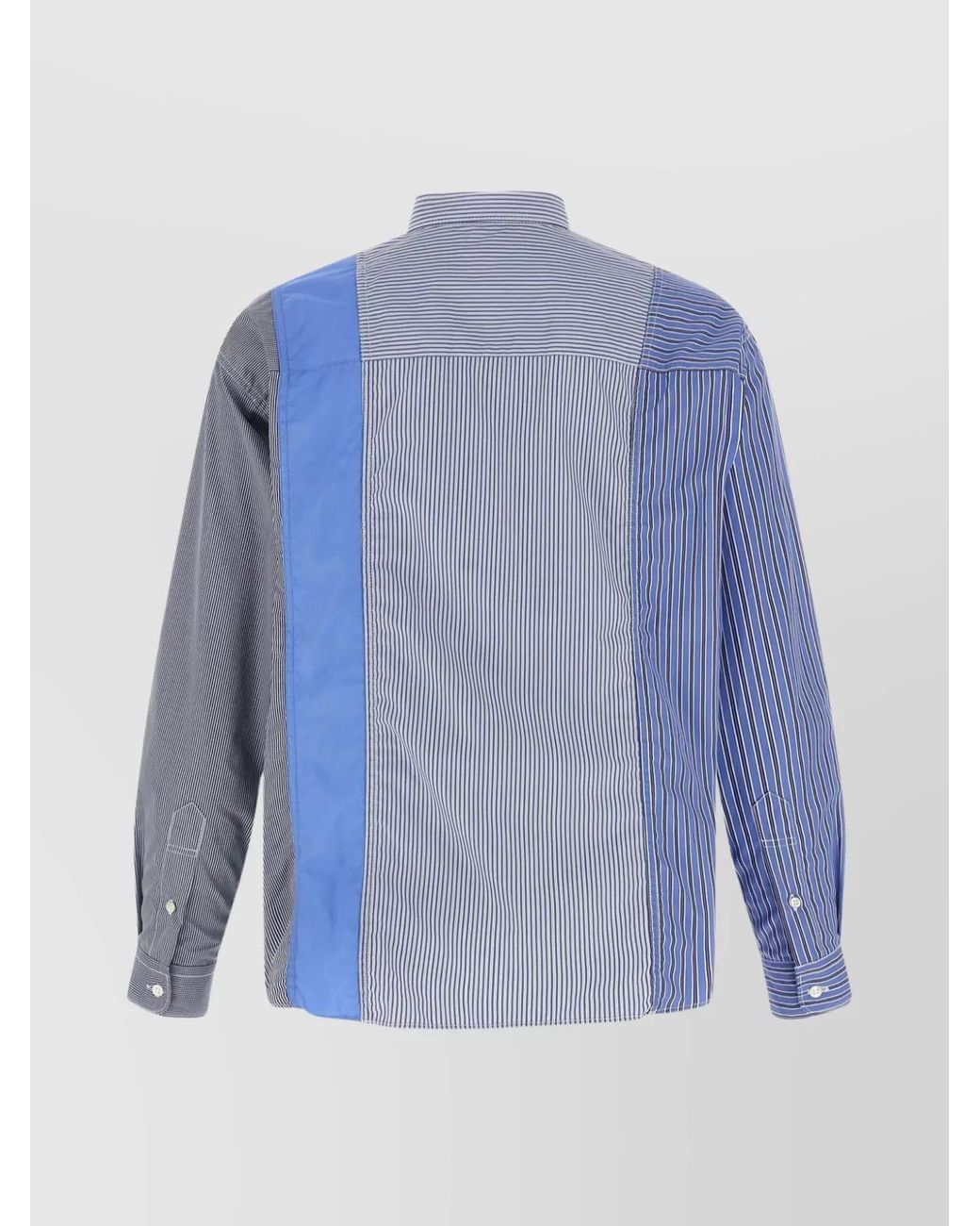 Comme des Garçons Blue Patchwork Cotton Shirt for men