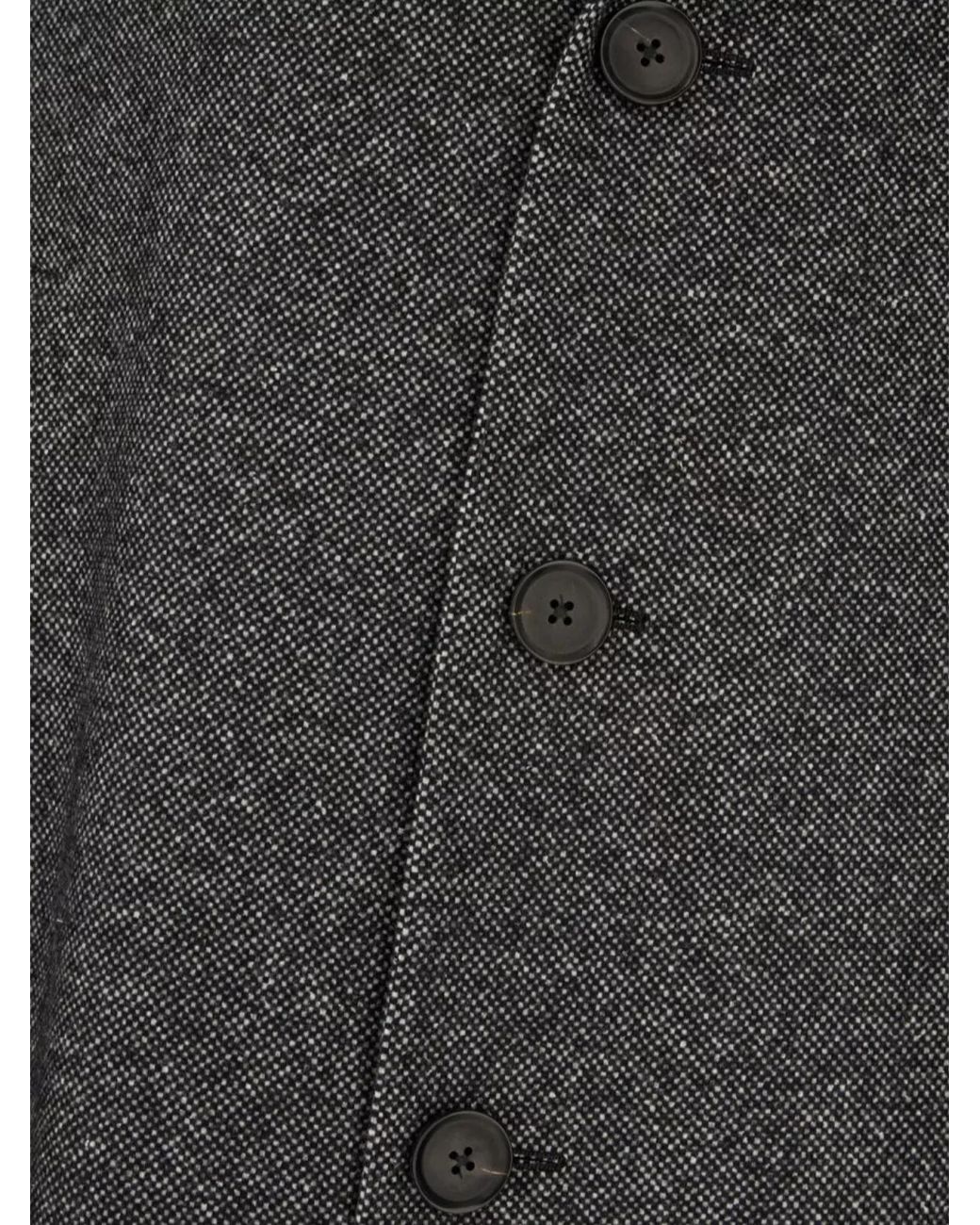 Zegna Gray Cashmere Silk Single Breasted Coat for men