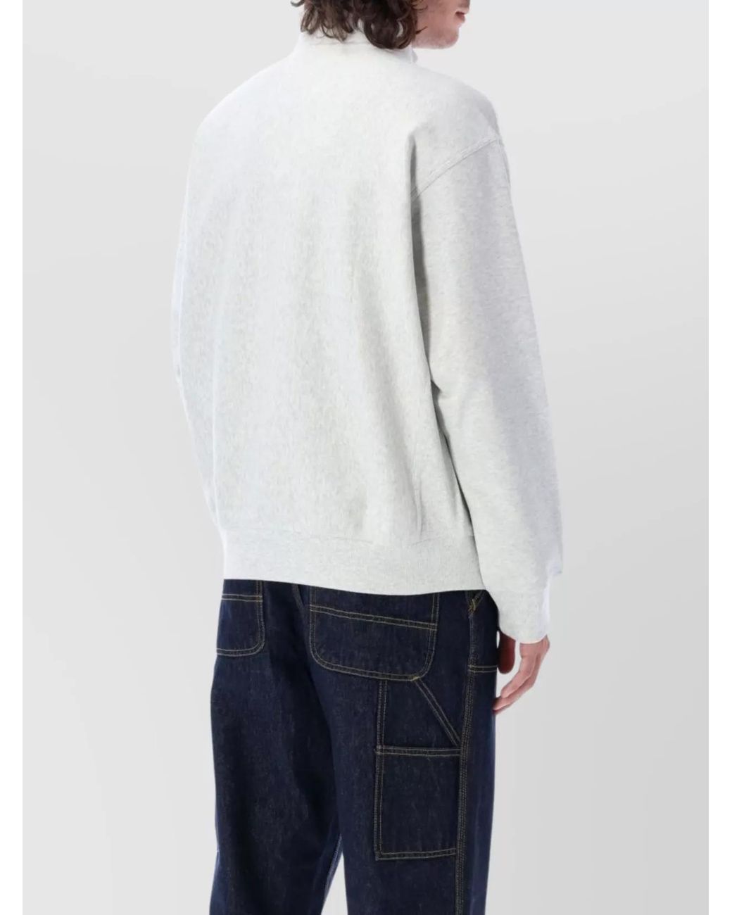 Carhartt White Plain Back Script Half Zip for men