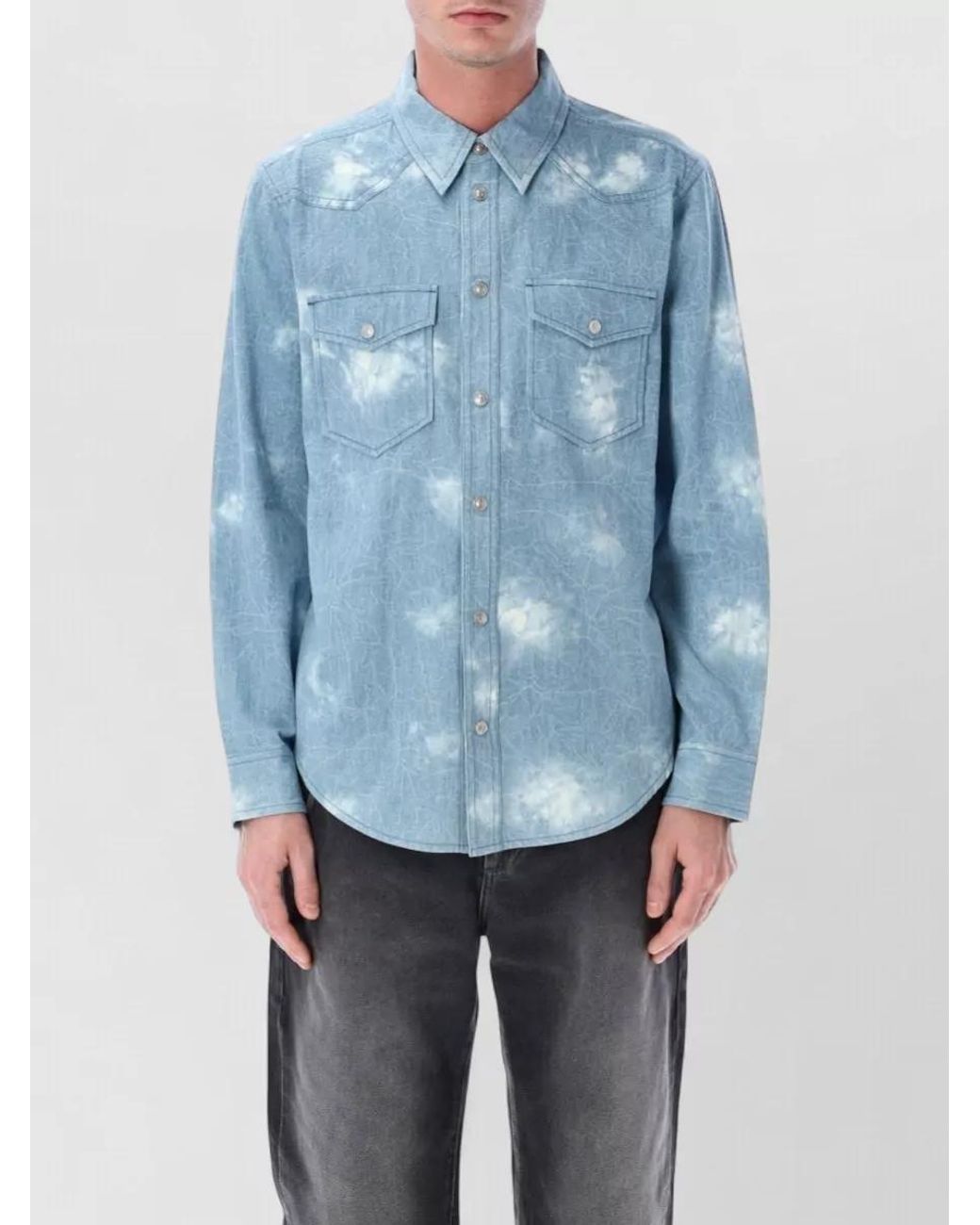 Isabel Marant Blue Denim Regular-Fit Shirt for men