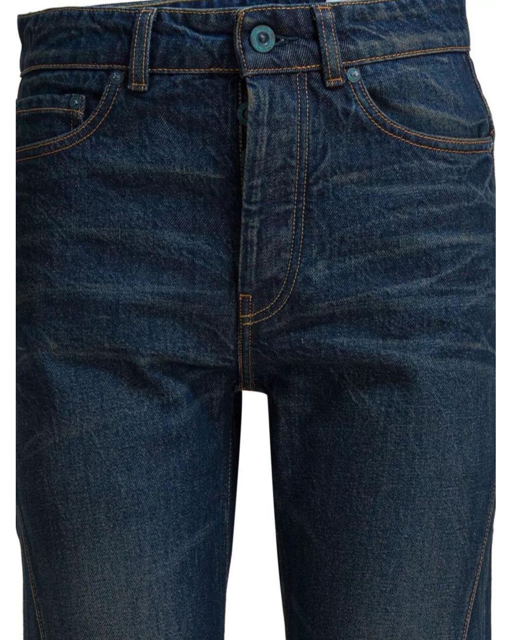 Our Legacy Blue Denim Mid-Rise Pleated Flared Jeans