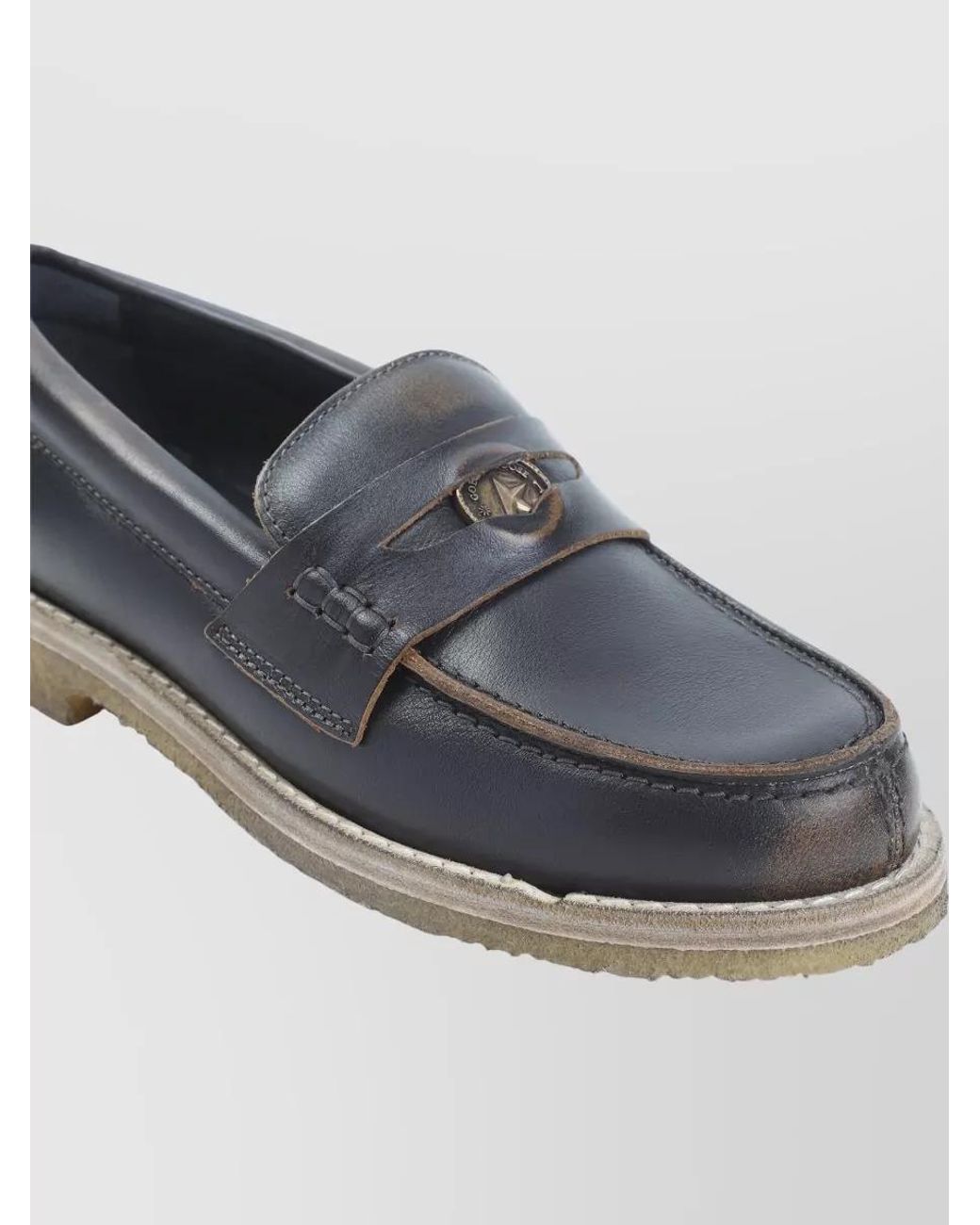 Golden Goose Deluxe Brand Gray Leather Loafers