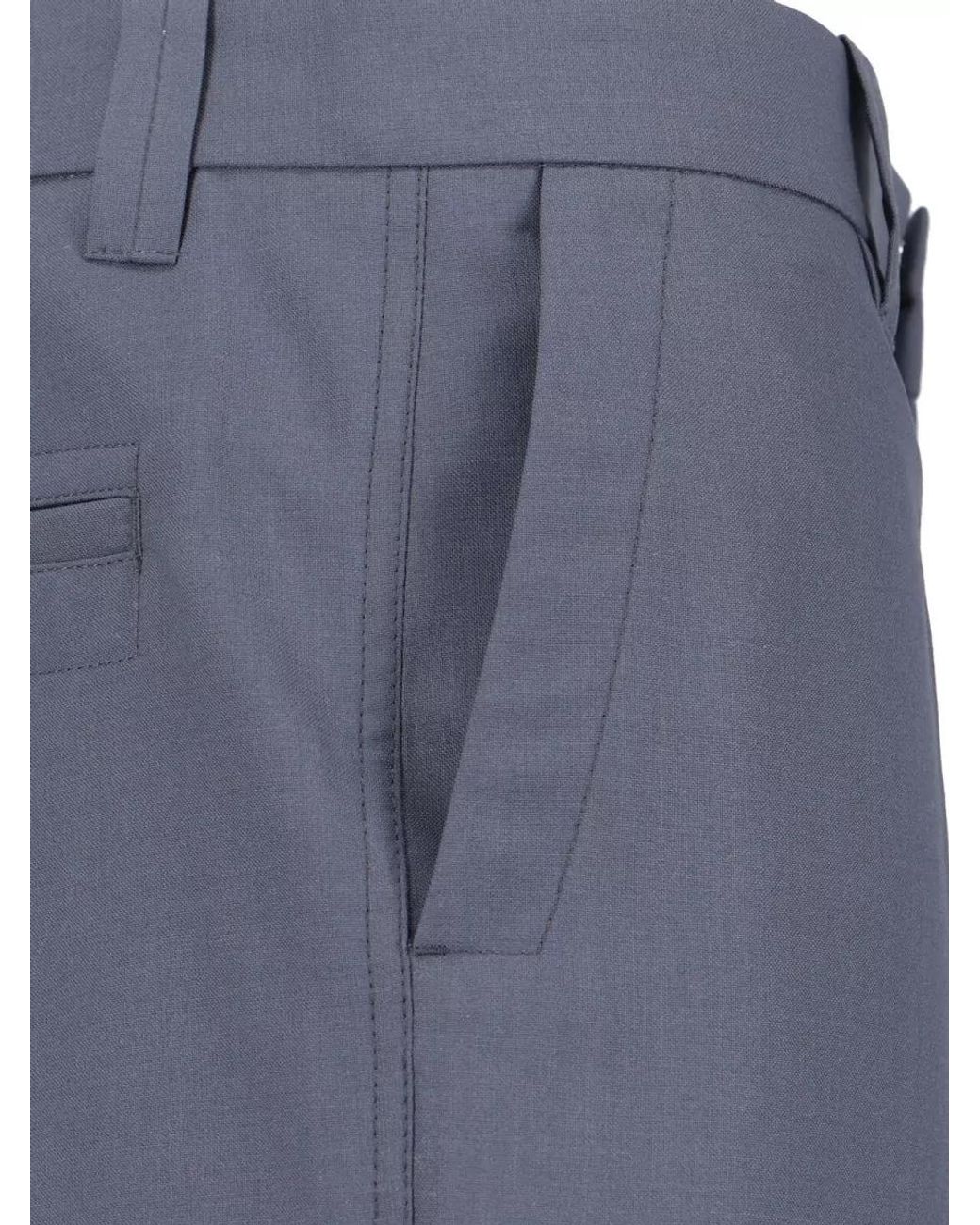 Lemaire Blue Straight Trousers