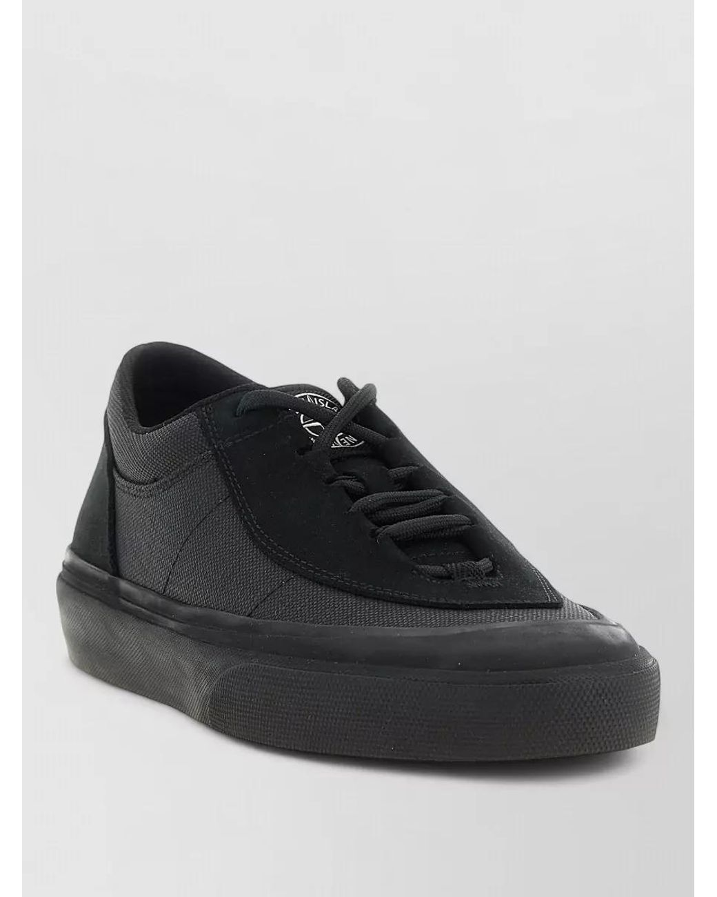 Stone Island Black Canvas Low-Top Lace-Up Sneakers for men