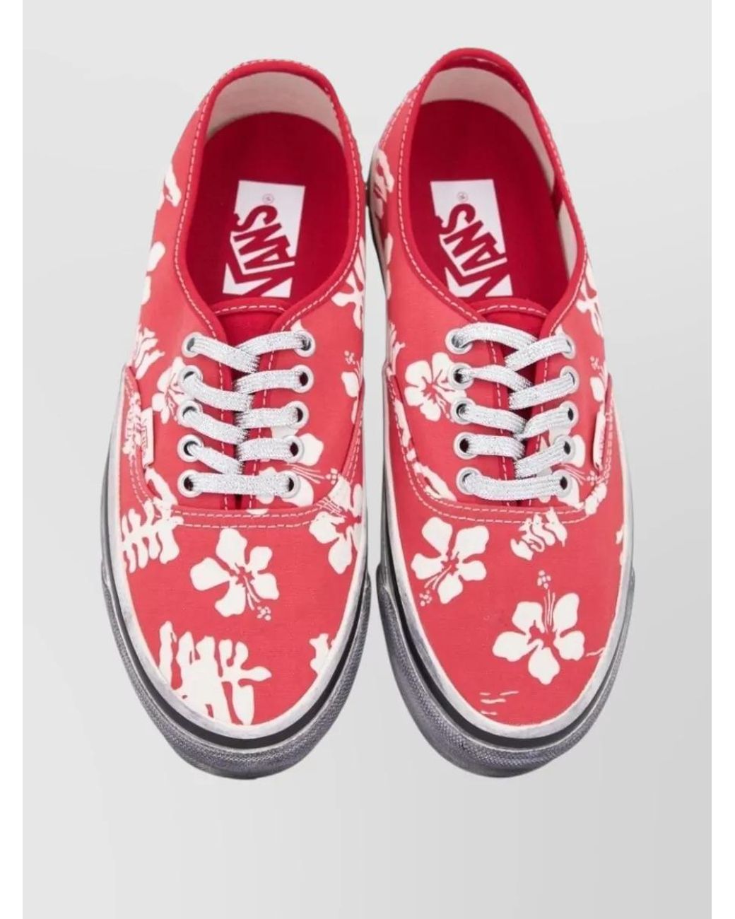 Vans Canvas Lace Sneakers Floral Pattern Silk in Pink | Lyst UK