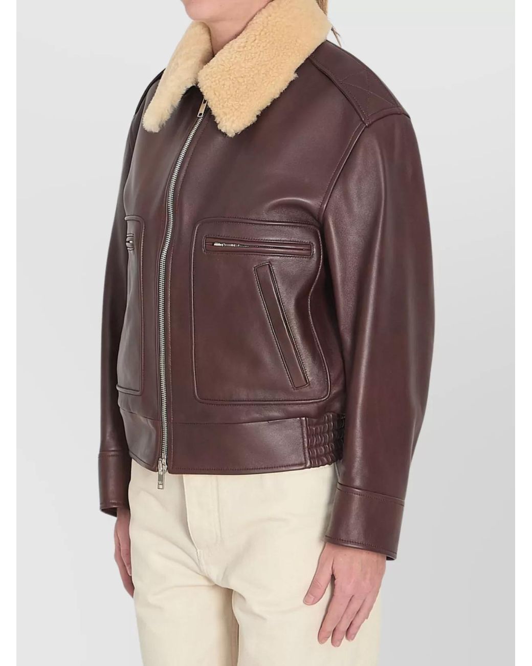 Bottega Veneta Brown Aviator Jacket