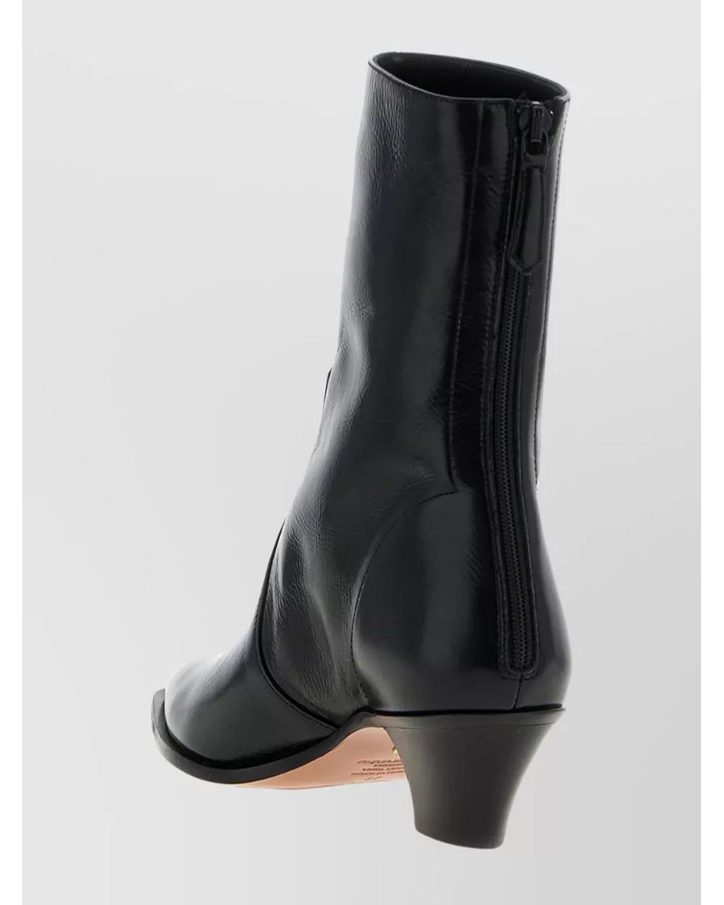 Aquazzura Black Leather Brunswick Ankle Boots