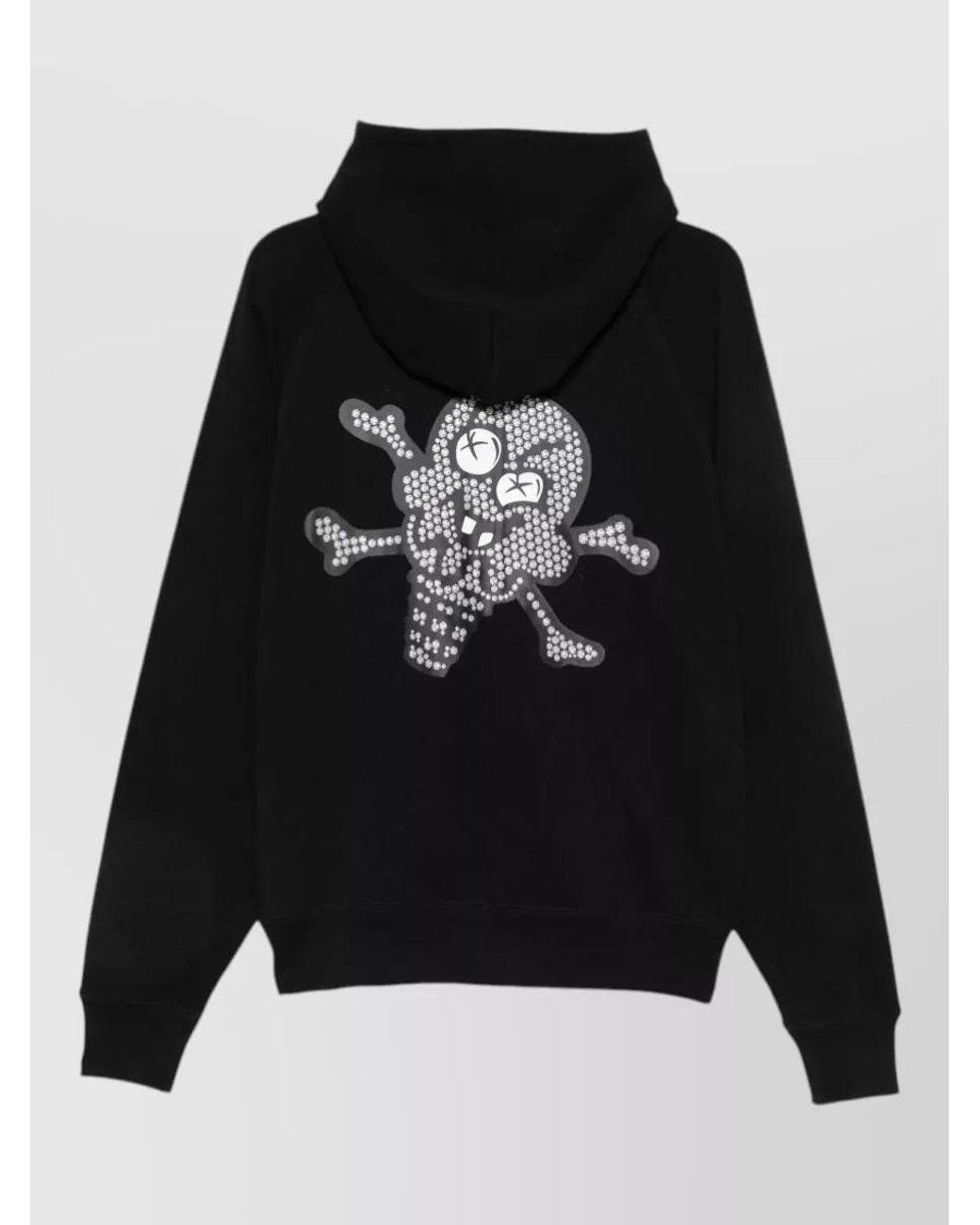 ICECREAM Black Cotton Rhinestone-Embellished Hooded Jacket for men