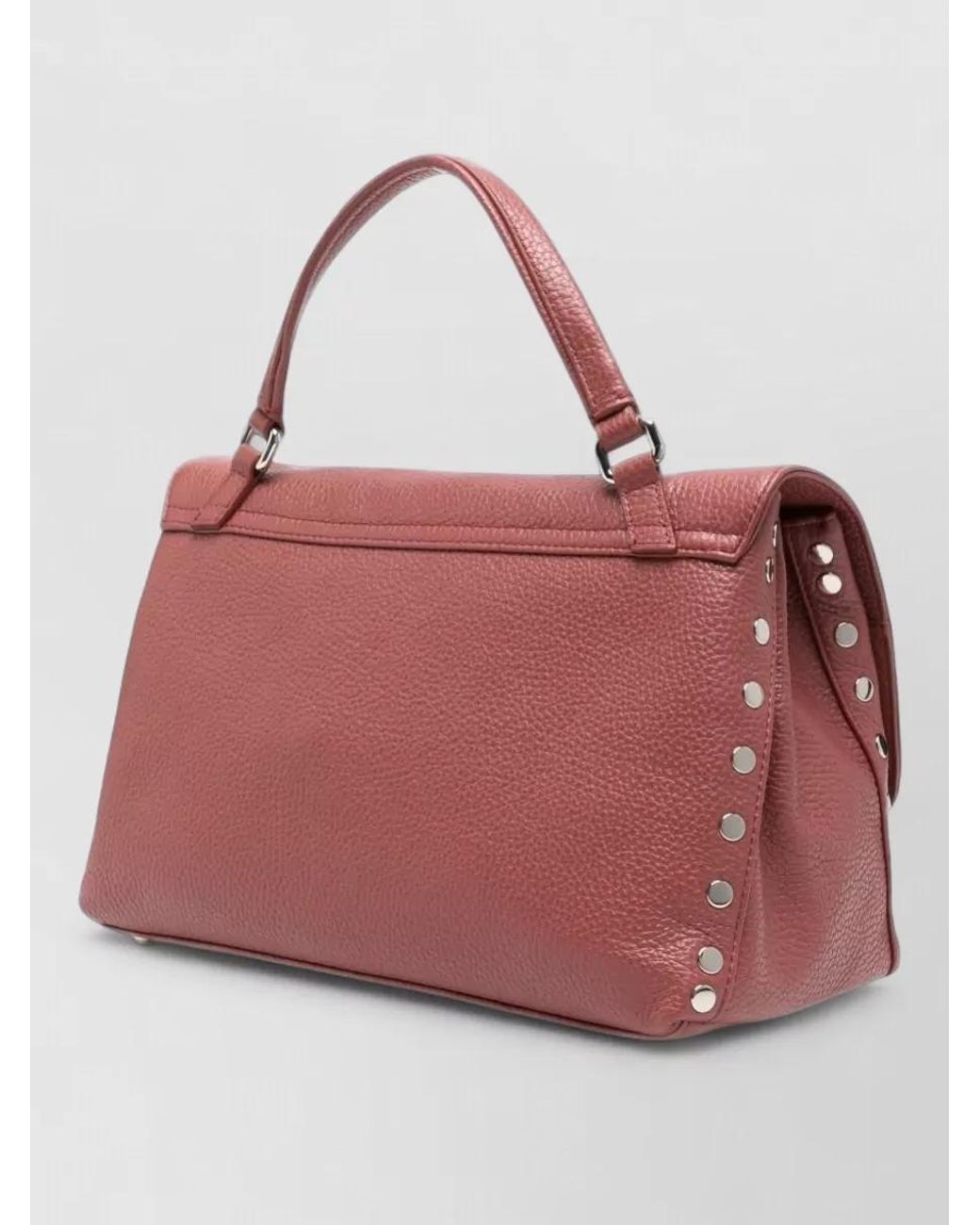 Zanellato Red Studded Leather Shoulder Bag