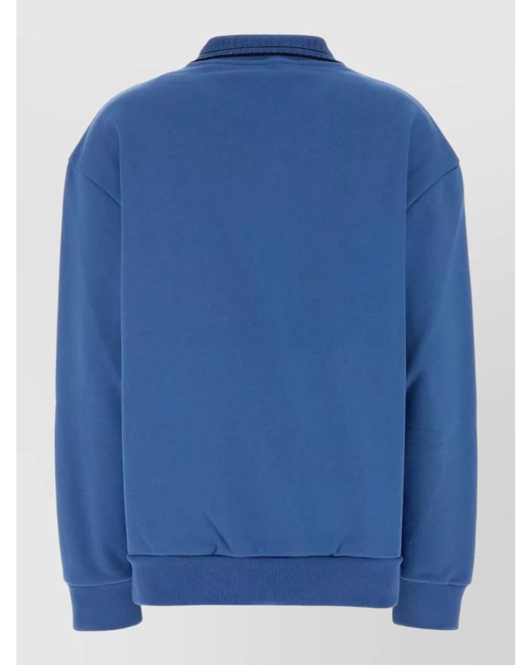 Miu Miu Blue Cotton Oversized Crewneck Sweatshirt