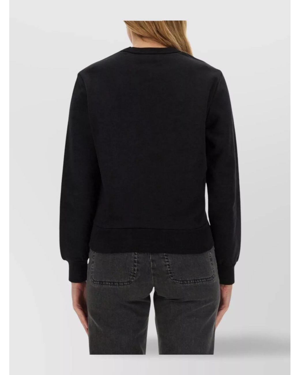 A.P.C. Black Logo-Print Cotton Sweatshirt