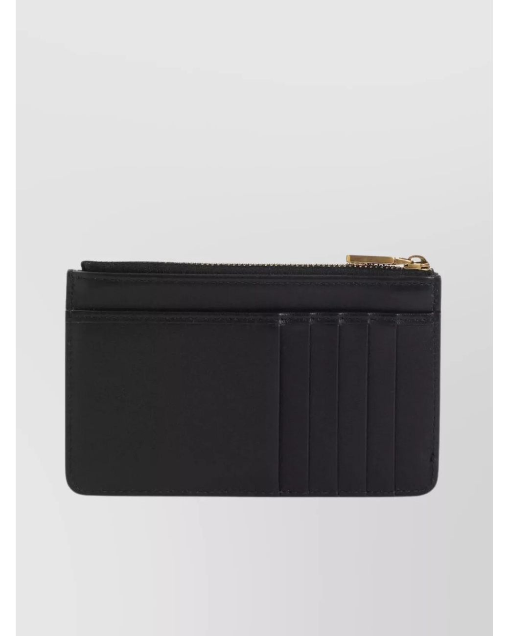 Dolce & Gabbana Black Leather Zip Card Holder