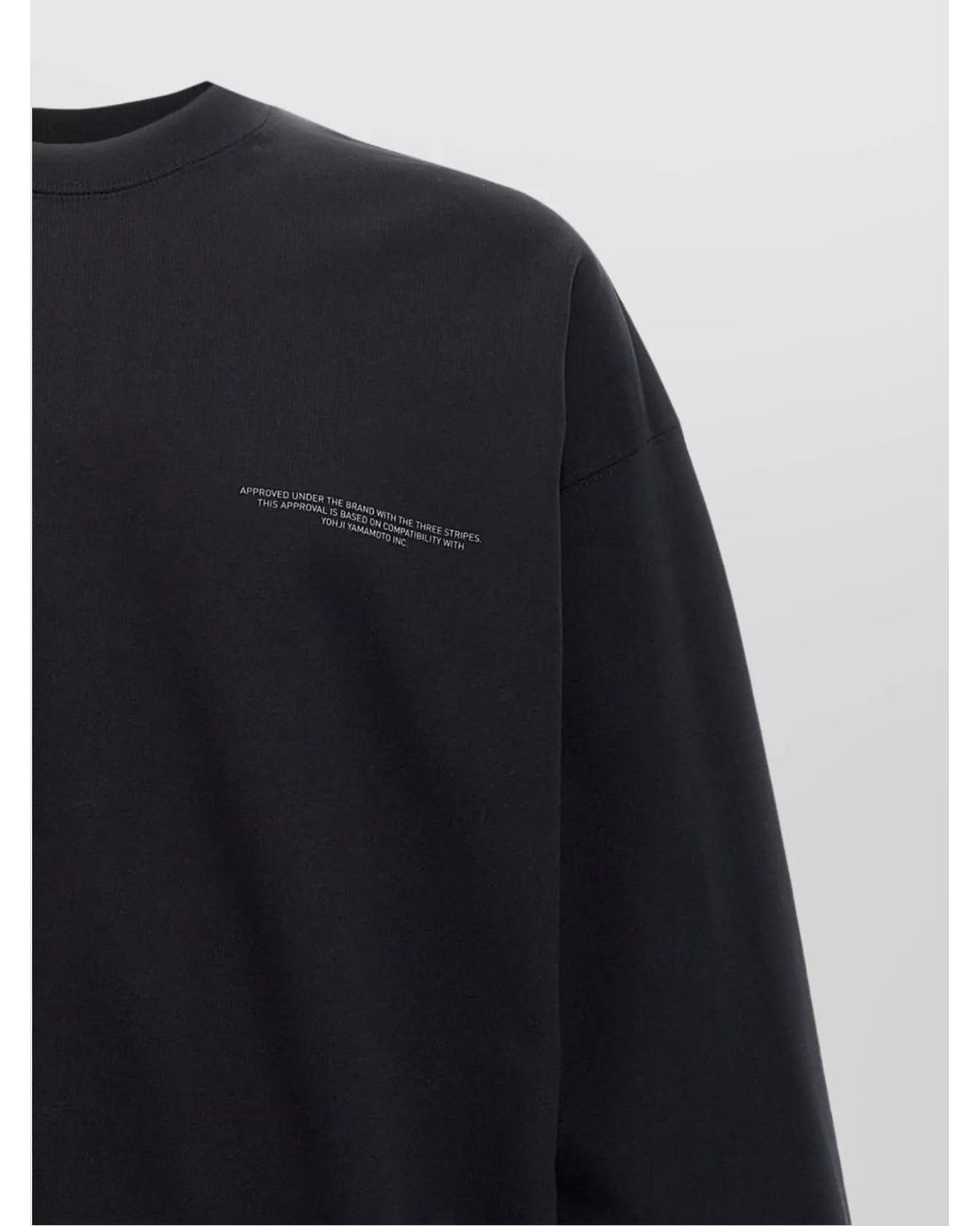Y-3 Blue Crew Neck Sweatshirt Logo Print