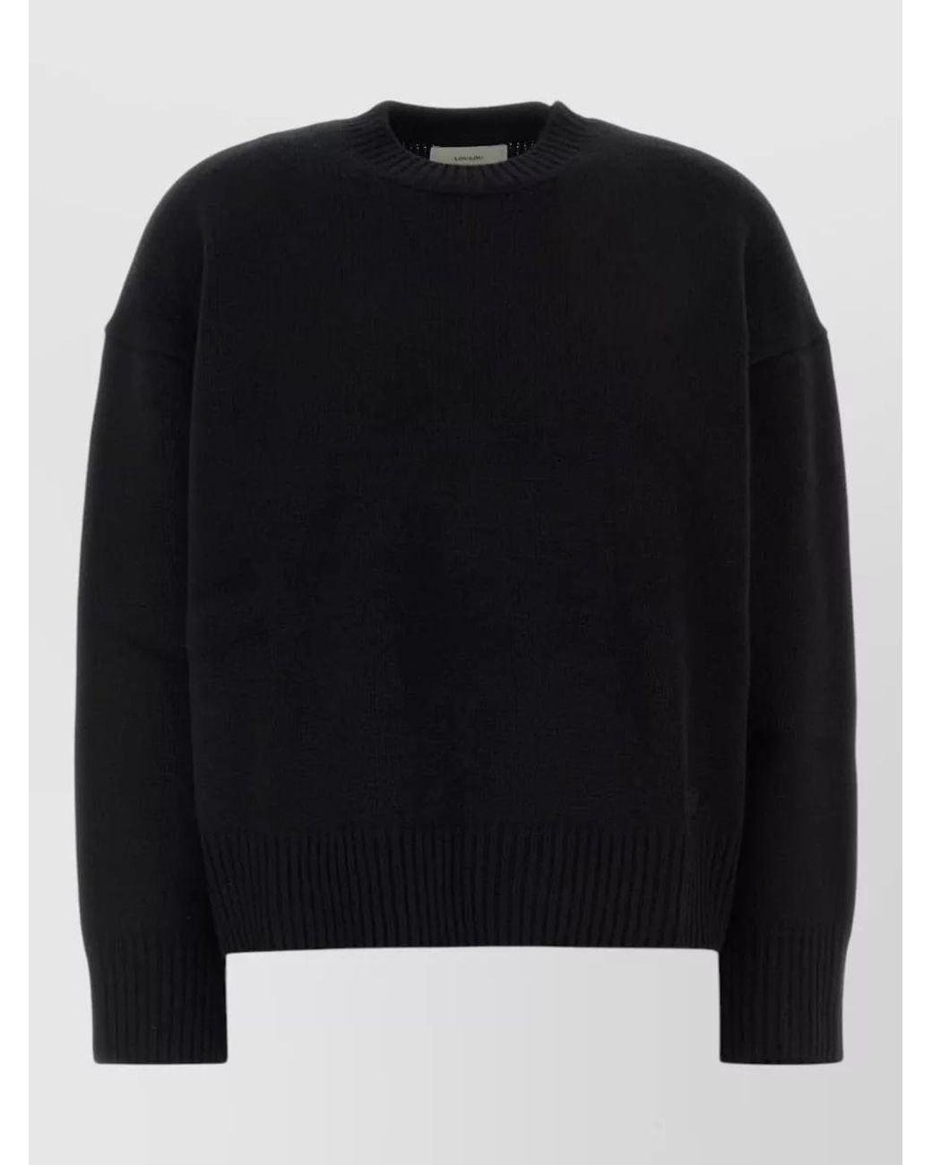 Loulou de Saison Black Cashmere V-Neck Jumper
