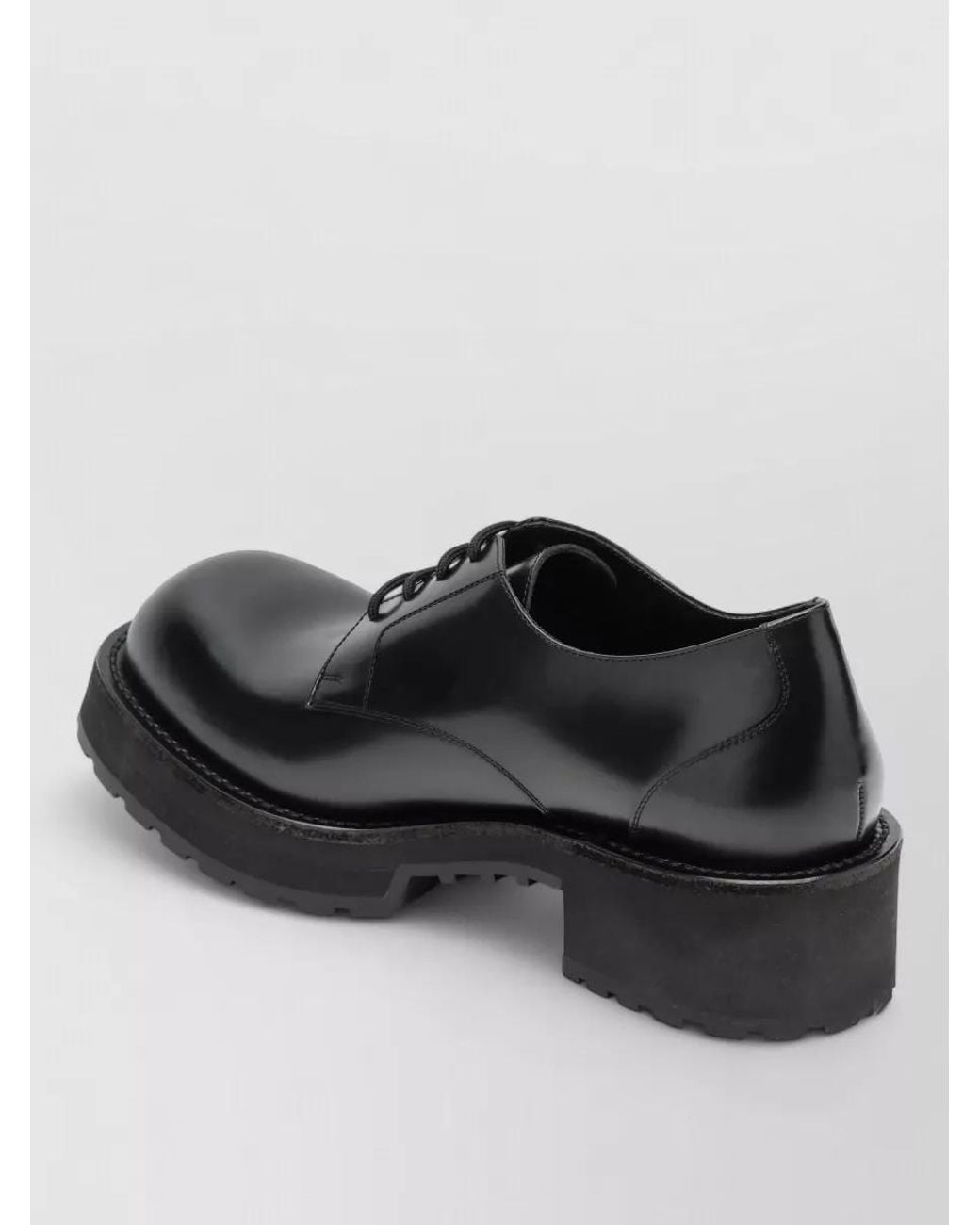 Balenciaga Black Calf Leather Derby Shoes for men