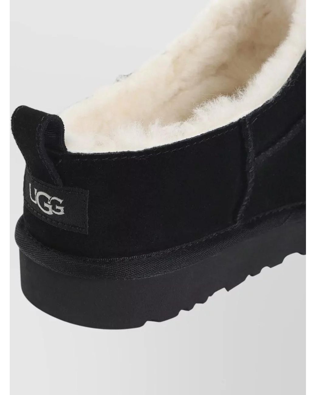 Ugg Black Suede Leather Classic Micro Slippers for men