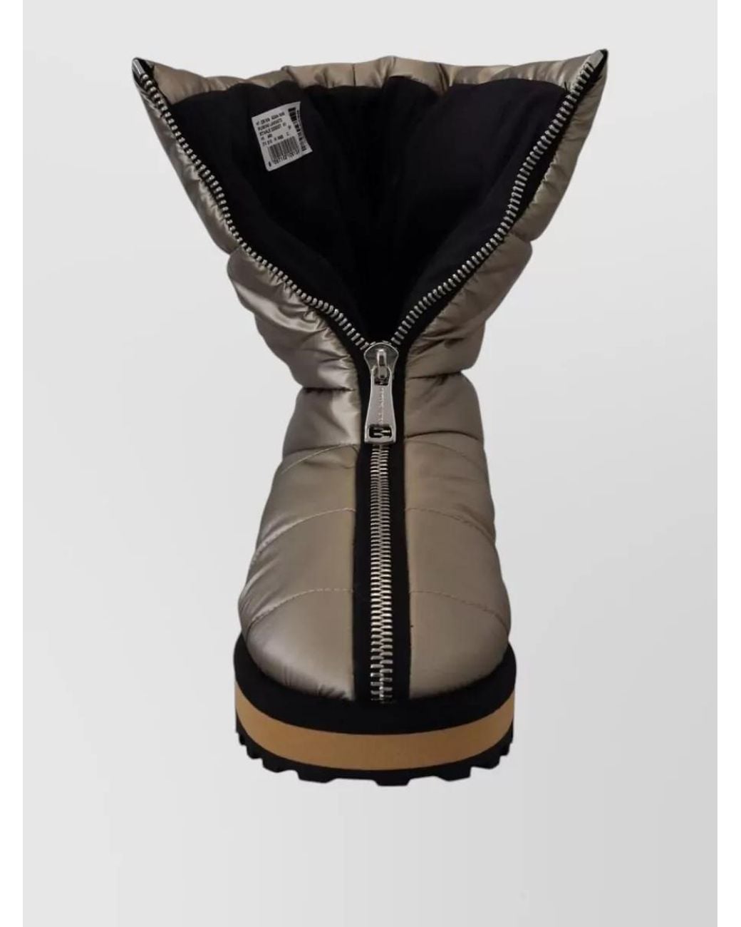 Dolce & Gabbana Black Quilted Padded Mid-Calf Boots for men