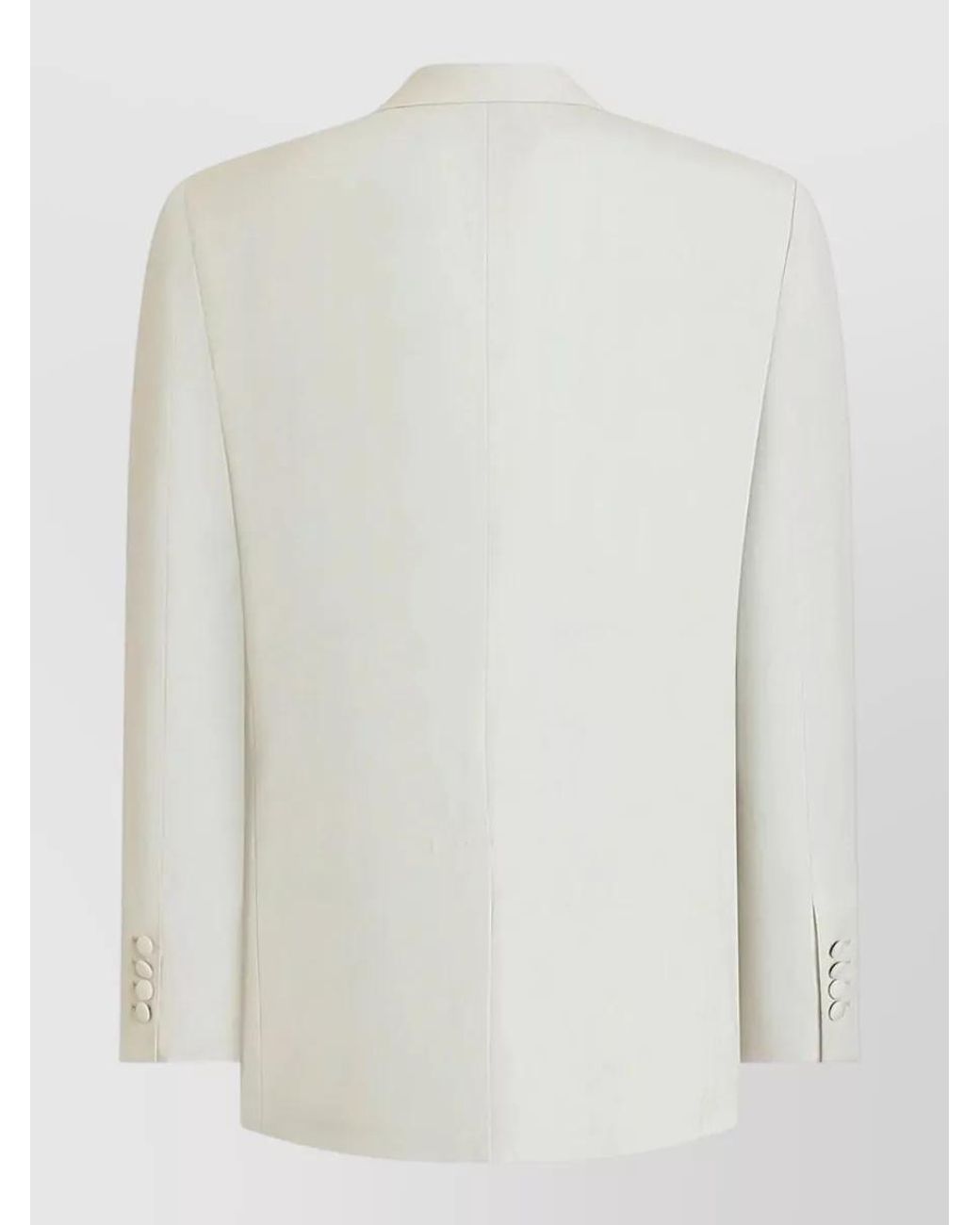 Dolce & Gabbana White Virgin Wool Single-Breasted Blazer for men