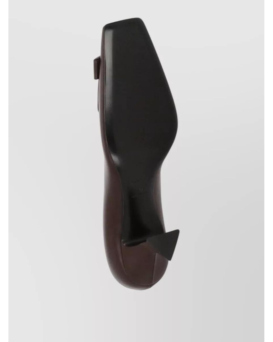 Sergio Rossi Brown Leather Square-Toe High-Heel Pumps
