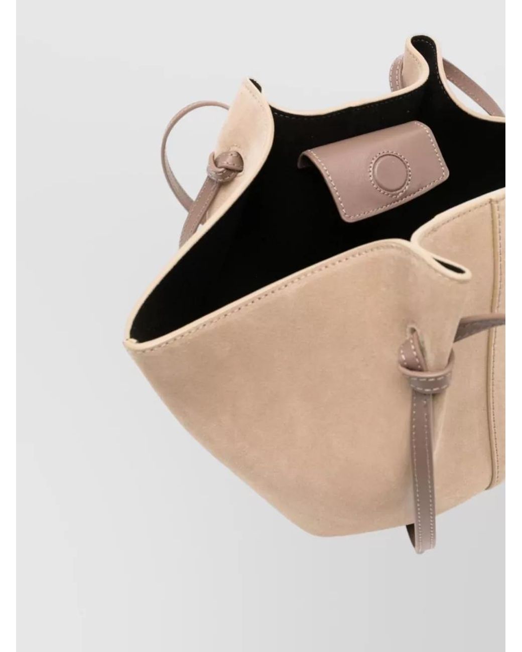 Yuzefi Natural Mochi Suede Shoulder Bag