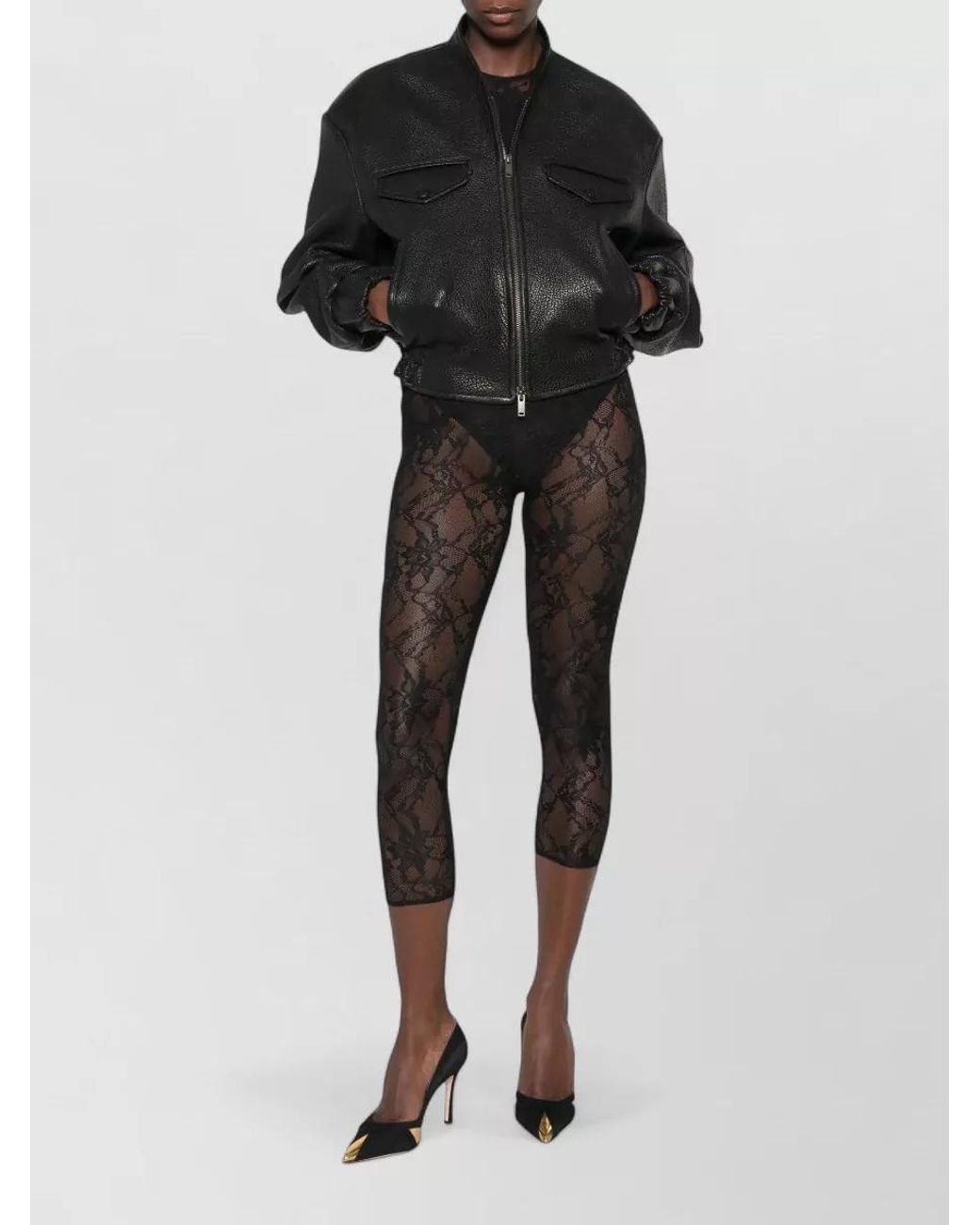 ANDAMANE Black Round Neck Long Sleeve Jumpsuit