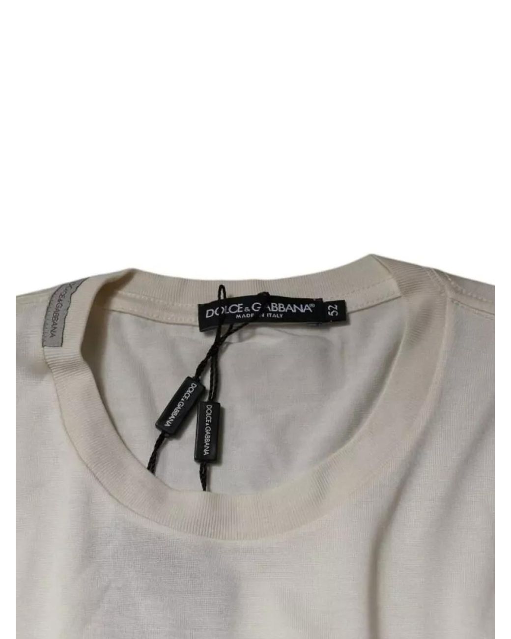 Dolce & Gabbana Gray Silk Blend Crew Neck Short Sleeve T-Shirt for men