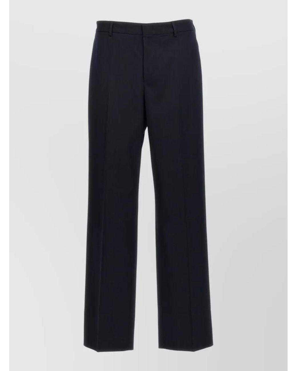 Cellar Door Blue Cotton Blend Straight-Leg Trousers for men
