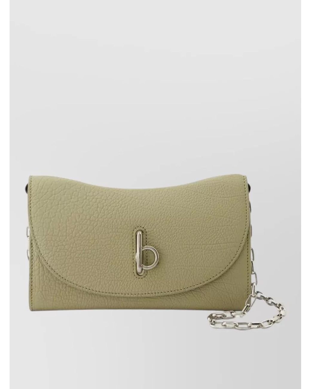 Burberry Green Leather Wallet On Chain