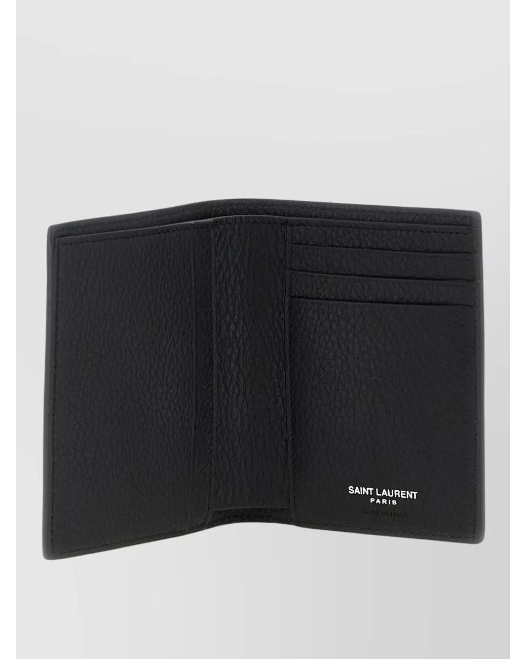 Saint Laurent Black Leather Card Holder for men