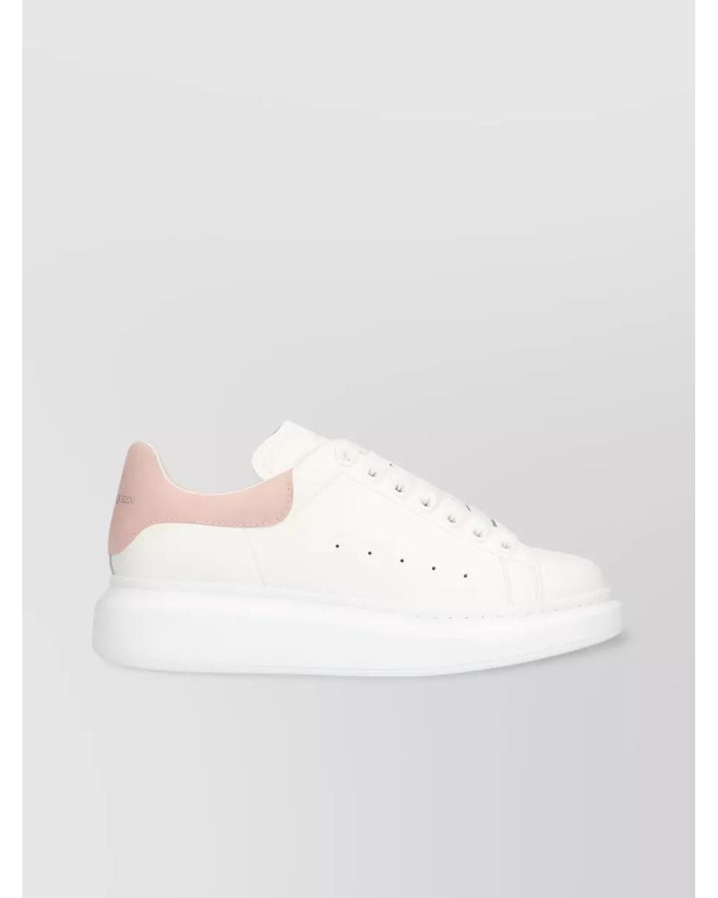 McQueen White Leather Oversized Low-Top Sneakers