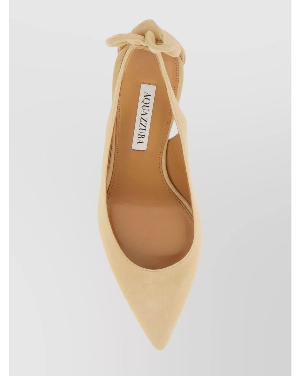 Aquazzura White Suede Bow-Tie 85 Mm Pumps
